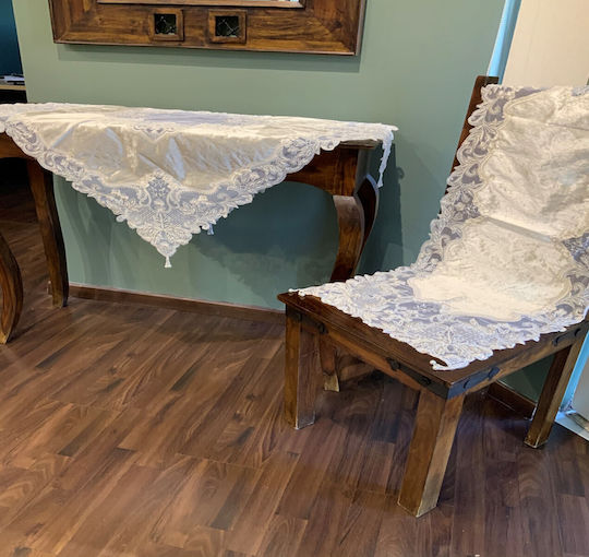 Liolios Home Ράνερ Βελούδινο κέντημα 40x160εκ.