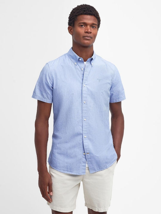 Barbour Kurzärmlig Hemd Sky Blue