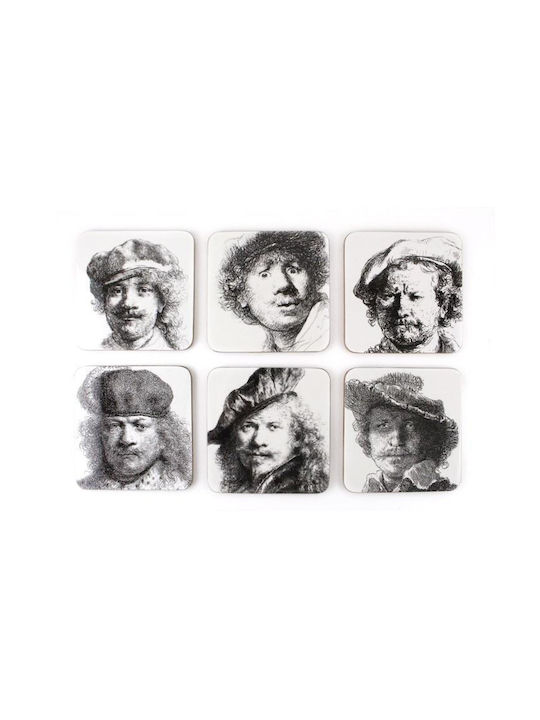 Lanzfeld Заоблено Сувенир Дърво Бял 10.5см 4бр