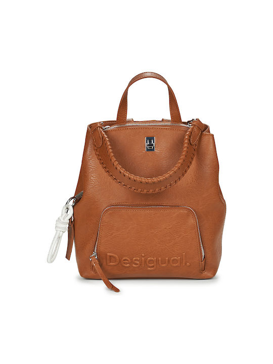 Desigual Half Logo Women's Bag Backpack Brown