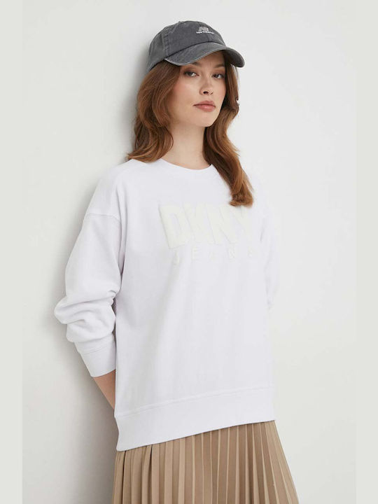 DKNY Women's Sweatshirt WHITE