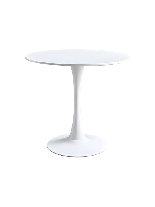 Elijah Table Wooden White 60x60x74cm