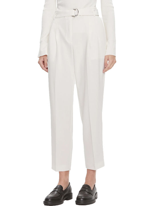 Boss Damen Stoff Hose Ecru