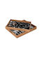 Marva Wooden Rectangular Serving Tray with Handles in Black Color 47x36cm 156896-2 1pcs