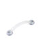 Poliplast No 339 Furniture Handle from Metal Transparent with Hole Centers 128mm