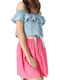 Pink Woman Skirt in Pink color