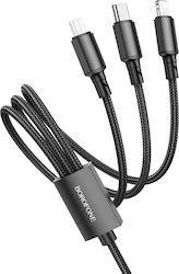 Borofone Bx72 USB to Lightning / Type-C / micro USB Cable 1m