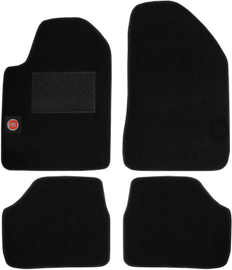 Autopataki Set of Front and Rear Mats 4pcs for Fiat Marea 1995-2001 Black