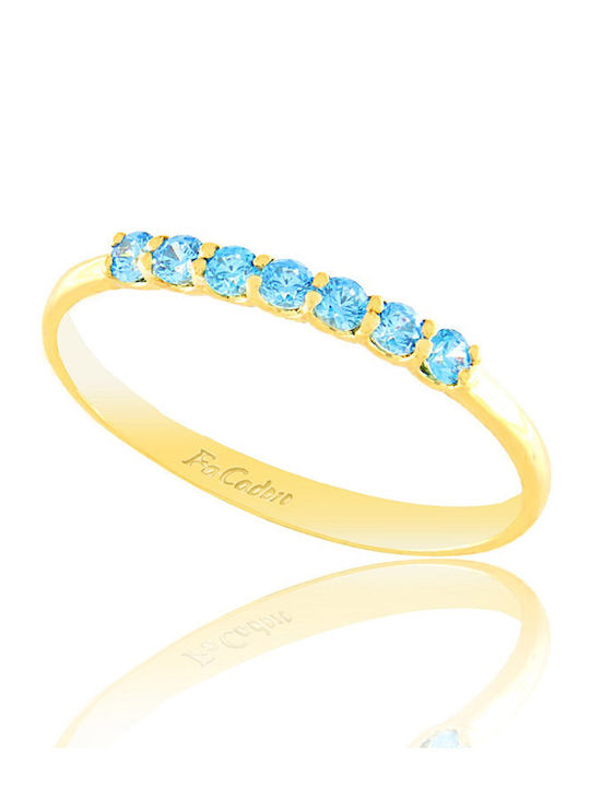 Fa Cad'oro Femeie Inel cu Zirconiu din Aur 14K