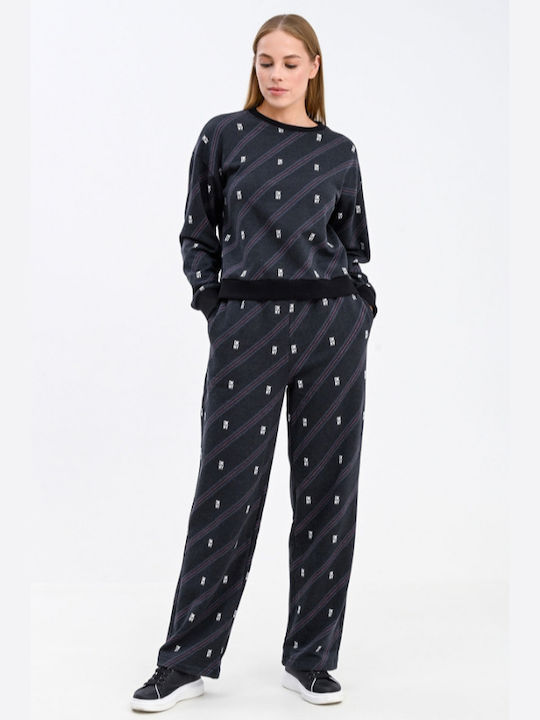 DKNY Winter Damen Pyjama-Set Grey