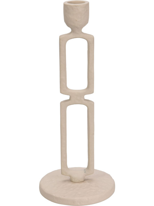 Candle Holder in Beige Color 10x10x25cm 1pcs