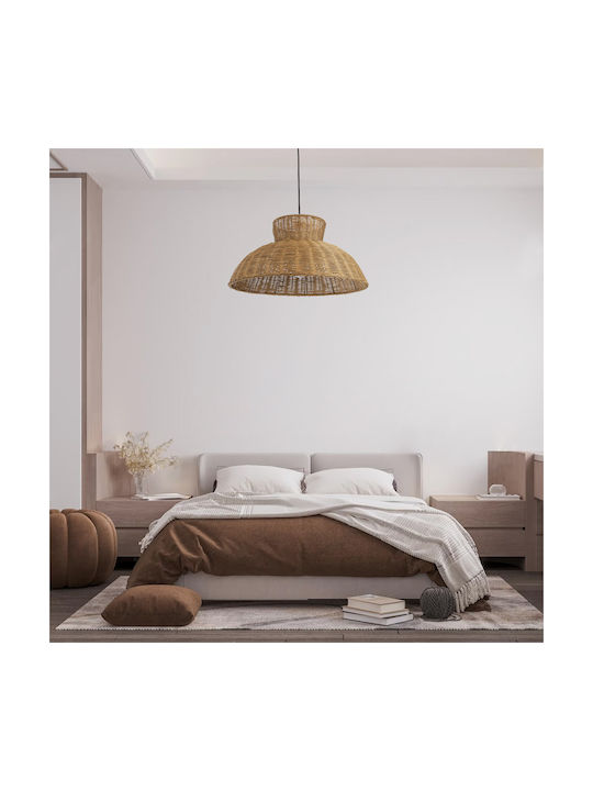 GloboStar Malabo Ceiling Light Brown Boho Grid with E27 Socket 60x60cm