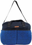 Wickeltasche-Wickeltasche Schulter/Hand Blau 41x32x15cm.