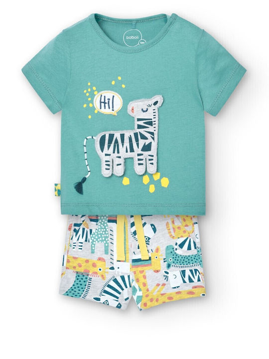 Kids' Set with Shorts Summer 2pcs Green
