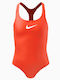 Nike Essential Детски Бански Една част Червен