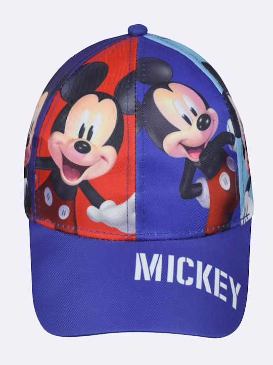Stamion Детска Шапка С Козирка Текстилна Mickey Синя