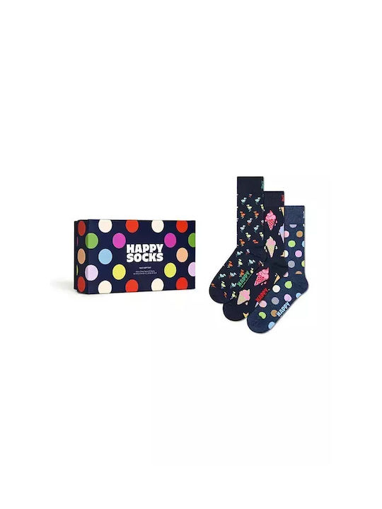 Happy Socks Κάλτσες Navy 3Pack