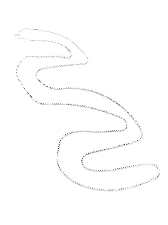 PS Silver Ασημένια Αλυσίδα Λαιμού Λεπτή Πάχους 1.1mm και Μήκους 70cm