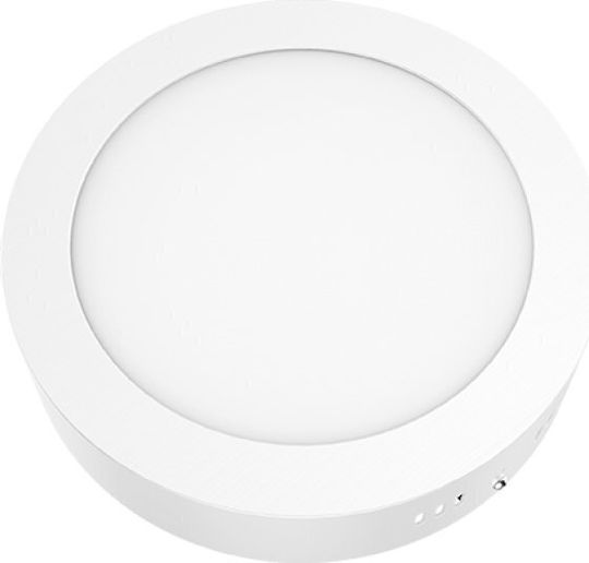 Aca Στρογγυλό LED Panel 12W με Ψυχρό Λευκό Φως 6500K 16εκ.