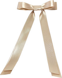 Hair Barrette with Bow Beige 1pcs