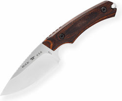 Buck Alpha Hunter Нож Кафяв с Кожен Калъф