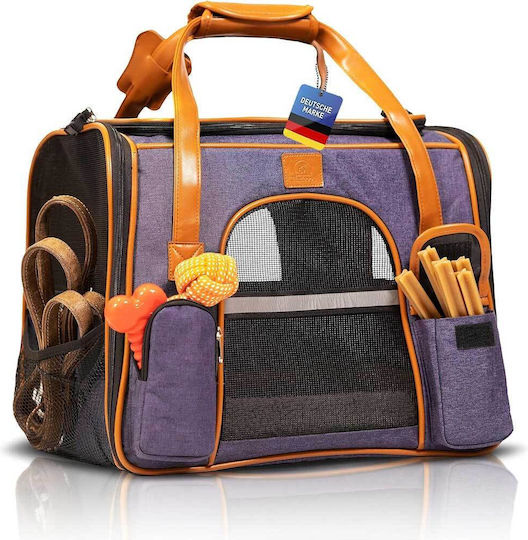 Tierhood Dog/Cat Carrying Purple Handbag for 6kg Pets L34xW32cm