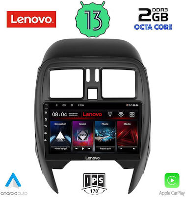 Lenovo Sistem Audio Auto pentru Nissan Micra 2014-2017 (Bluetooth/USB/WiFi/GPS/Apple-Carplay/Android-Auto) cu Ecran Tactil 9"