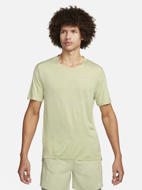 Nike Men's Athletic Short Sleeve Blouse Dri-Fit Green