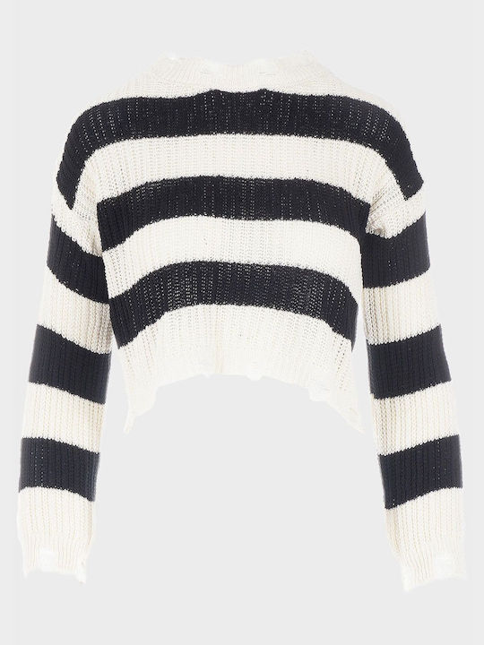 G Secret Women's Long Sleeve Crop Sweater Black