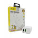 KLGO Charger Without Cable with 2 USB-A Ports White (KC-11)