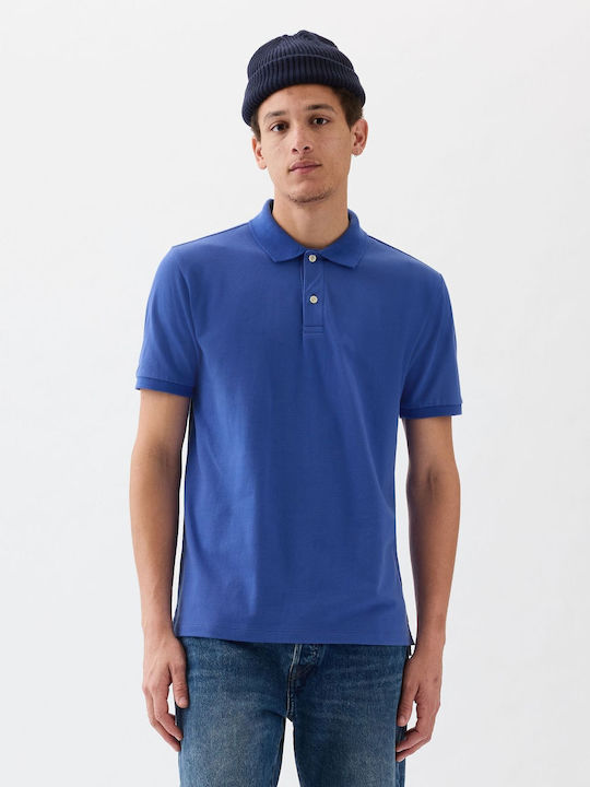 GAP Men's Short Sleeve Blouse Polo Matisse Blue