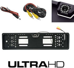 12v Ip68 12 Led D-095 Cameră auto rezistentă la apă pentru mersul înapoi cu cadru de număr de înmatriculare și vedere pe timp de noapte Universal