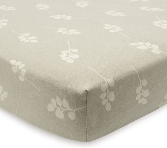 Jollein Baby Sheet Crib Cotton Fitted Green 70x140cm