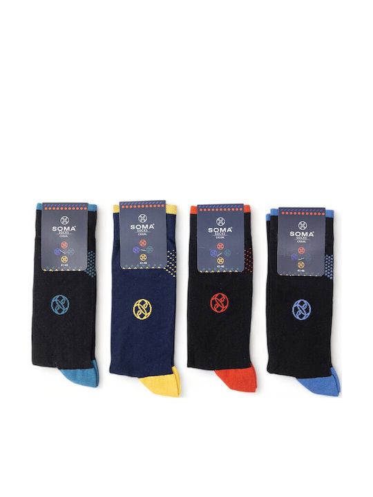 Closet22 Herren Gemusterte Socken Mehrfarbig 4Pack