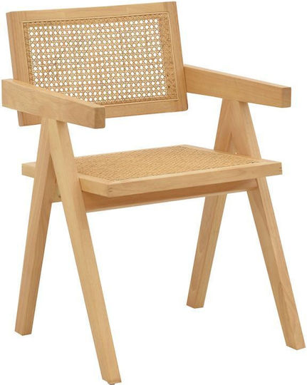 Kalen Πολυθρόνα Τραπεζαρίας Ξύλινη Φυσικό 52x59x79εκ.