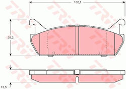 TRW Bremsbelag für Mazda 323 Suzuki Baleno