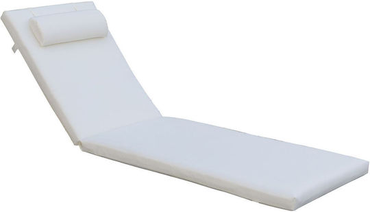 Woodwell Μαξιλάρι Ξαπλώστρας με Πλάτη Sunlounger Εκρού 60x196εκ.