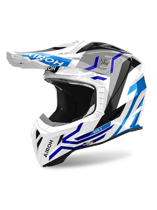 Airoh Aviator Ace 2 Ground Blue Κράνος Μηχανής ...