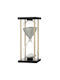 Artekko Clepsidră Decorativă de Birou din Metal 7.5x7.5x19cm în culoarea Alb