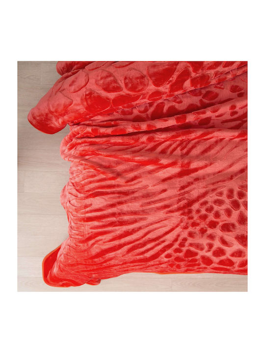 Borea K-3 Velvet Blanket Super King 220x240cm Red