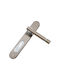Convex Lever Front Door with Plate Right (Center Distance 85mm) Mat Nickel-chrome