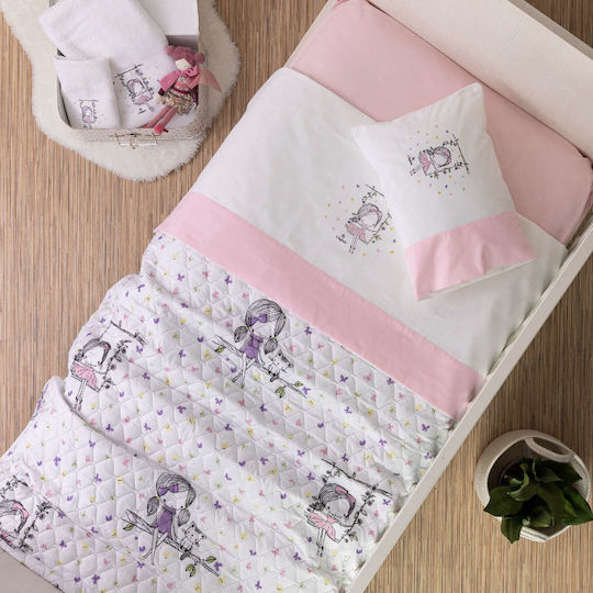 Borea Swing Baby Quilt aus Polyester White 110x140cm
