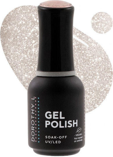 Dorothy L Ημιμόνιμο Βερνίκι Νυχιών Χρυσό Glitter με Glitter 15ml