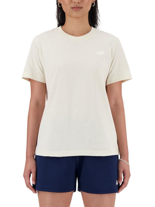 New Balance Essentials Γυναικείο Αθλητικό T-shirt Μπεζ