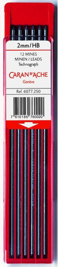Caran D'ache 12 Pachete x 12 Mine Creion Mecanic Grosime 2mm Tipul HB