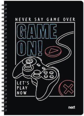 Next Spiral Notebook Ruled A4 105 Sheets 3 Subjects Trends Game On Multicolour 1pcs