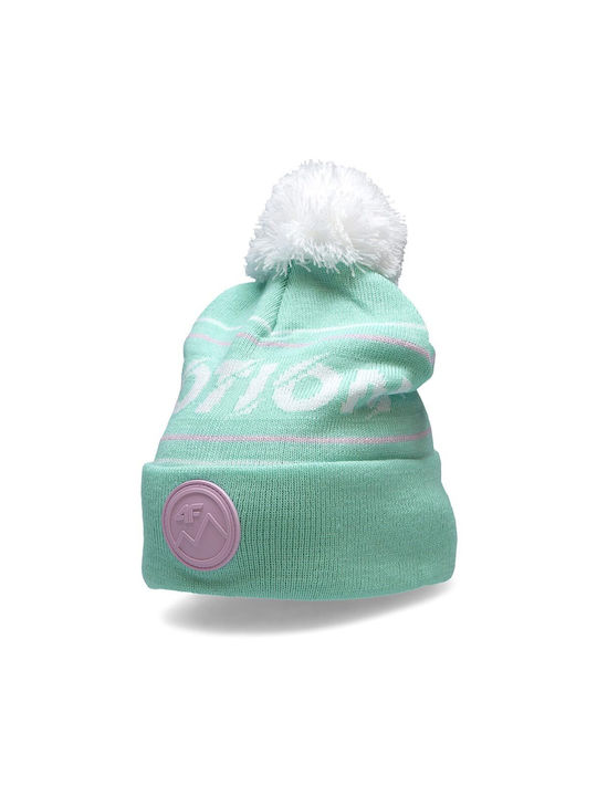 4F Kids Beanie Knitted Turquoise