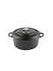 Hosse Solagio Tiefer Topf aus Gusseisen 24cm Black Onyx