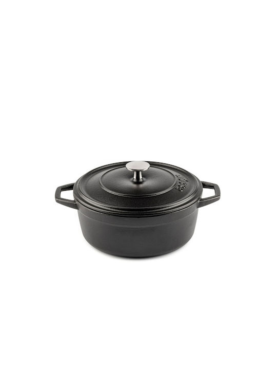 Hosse Solagio Deep Pot made of Cast Iron 20cm Black Onyx