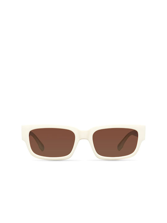 Meller Sonnenbrillen mit Weiß Rahmen und Braun Polarisiert Linse TH-ICEBROWN